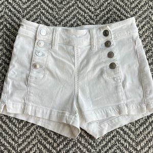 White Jean Shorts